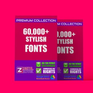 60,000 Stylish Fonts